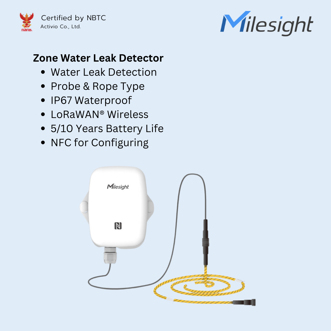 Milesight EM300ZLD Zone Water Leak Detector Activio IoT store