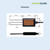 Seed Studio - Industrial Soil Moisture & Temperature & EC Sensor MODBUS-RTU RS485 (S-Soil MTEC-02A)